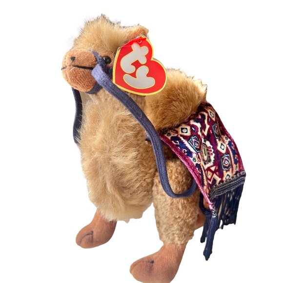 Ty Beanie Babies Humpback Camel Plush Toy With Decorative Blanket & Fringe - 8" - Picture 3 of 11